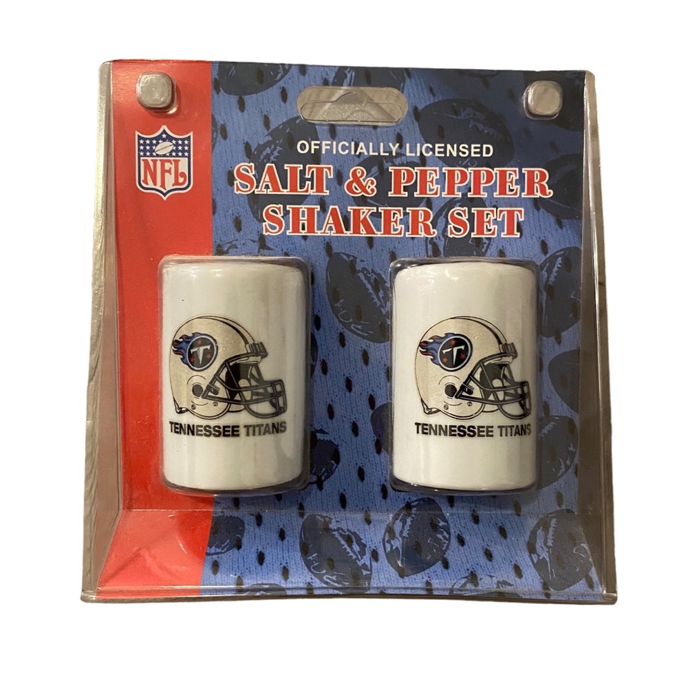 Vintage NFL Tennessee Titans Football Salt & Pepper Shaker Set
